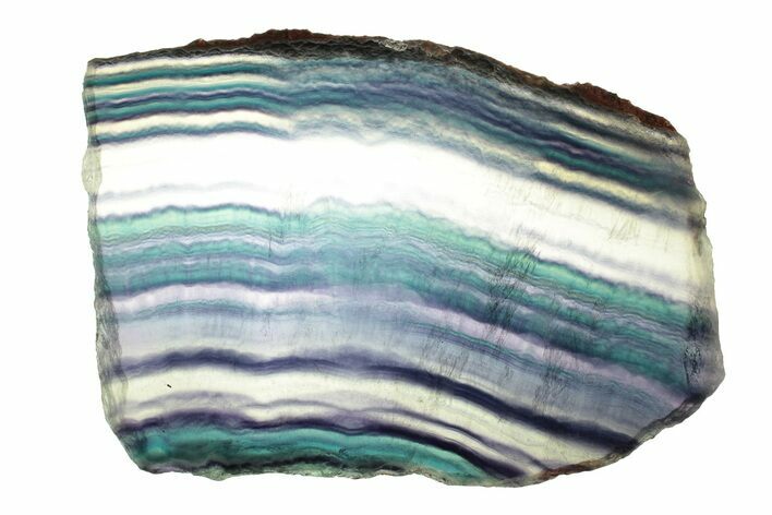 Colorful, Polished Rainbow Fluorite Slab #264647